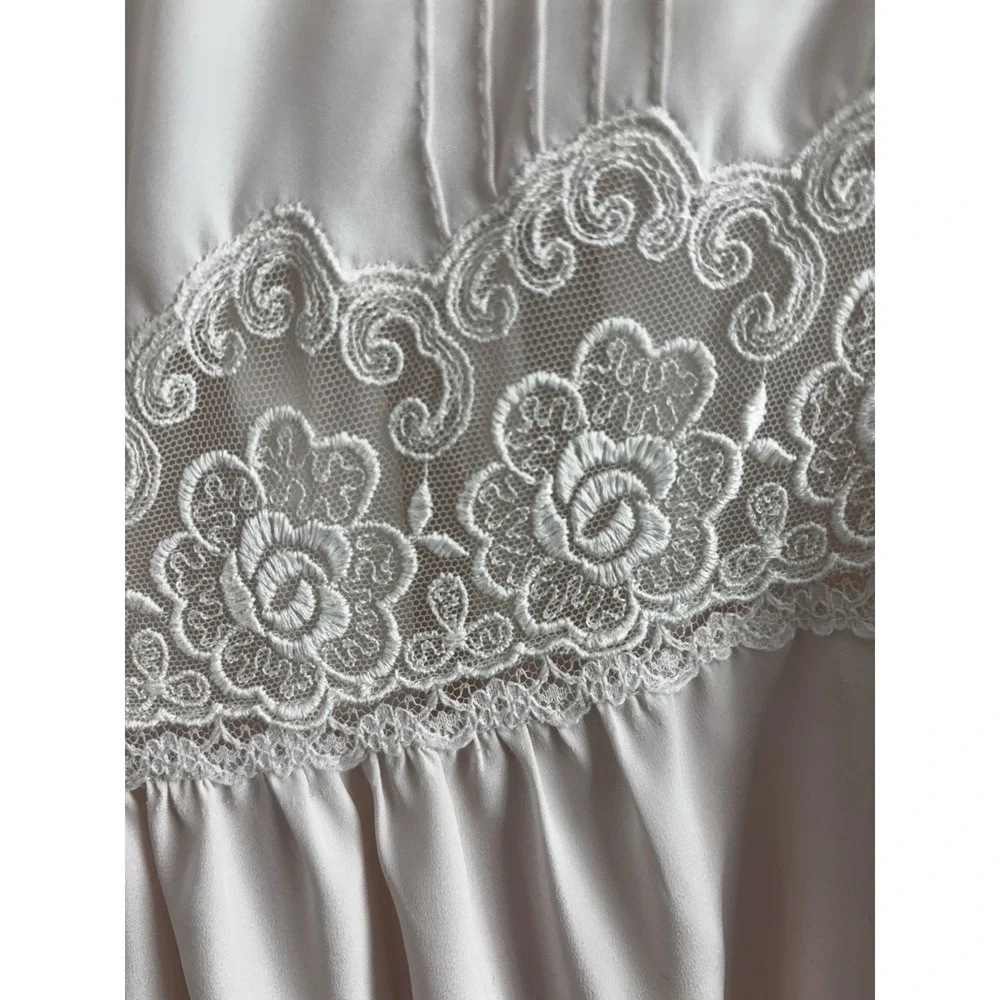 Vintage Christian Dior Light Pink Lace Bodice‎ Nightgown Sleepwear Dress